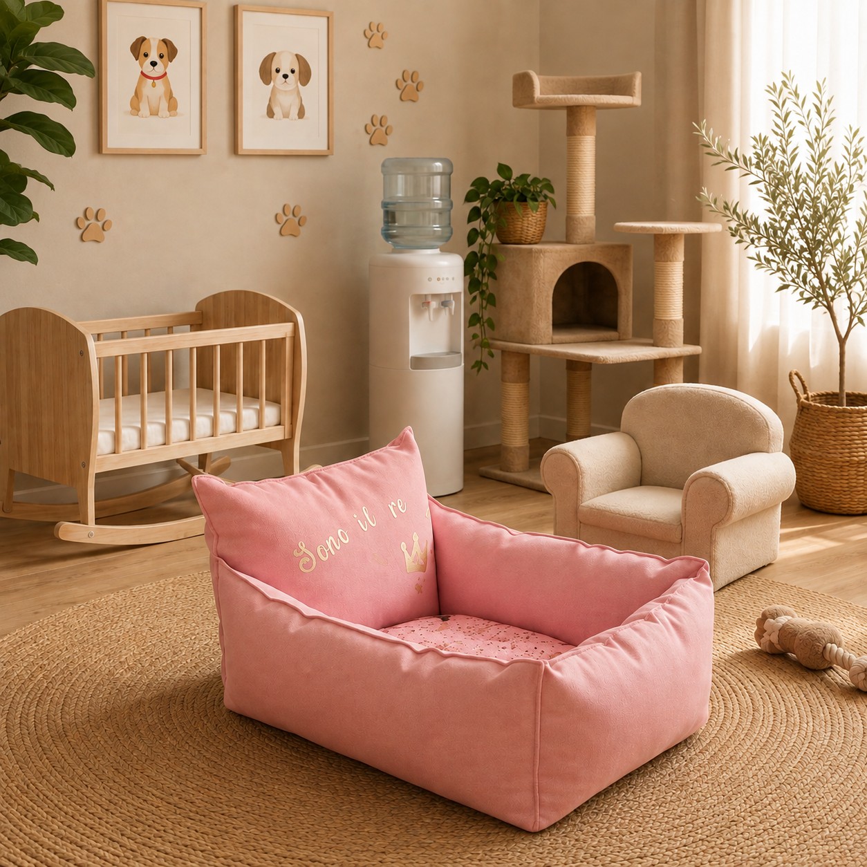 Cuccia Divanetto Artigianale in Cotone per Cani